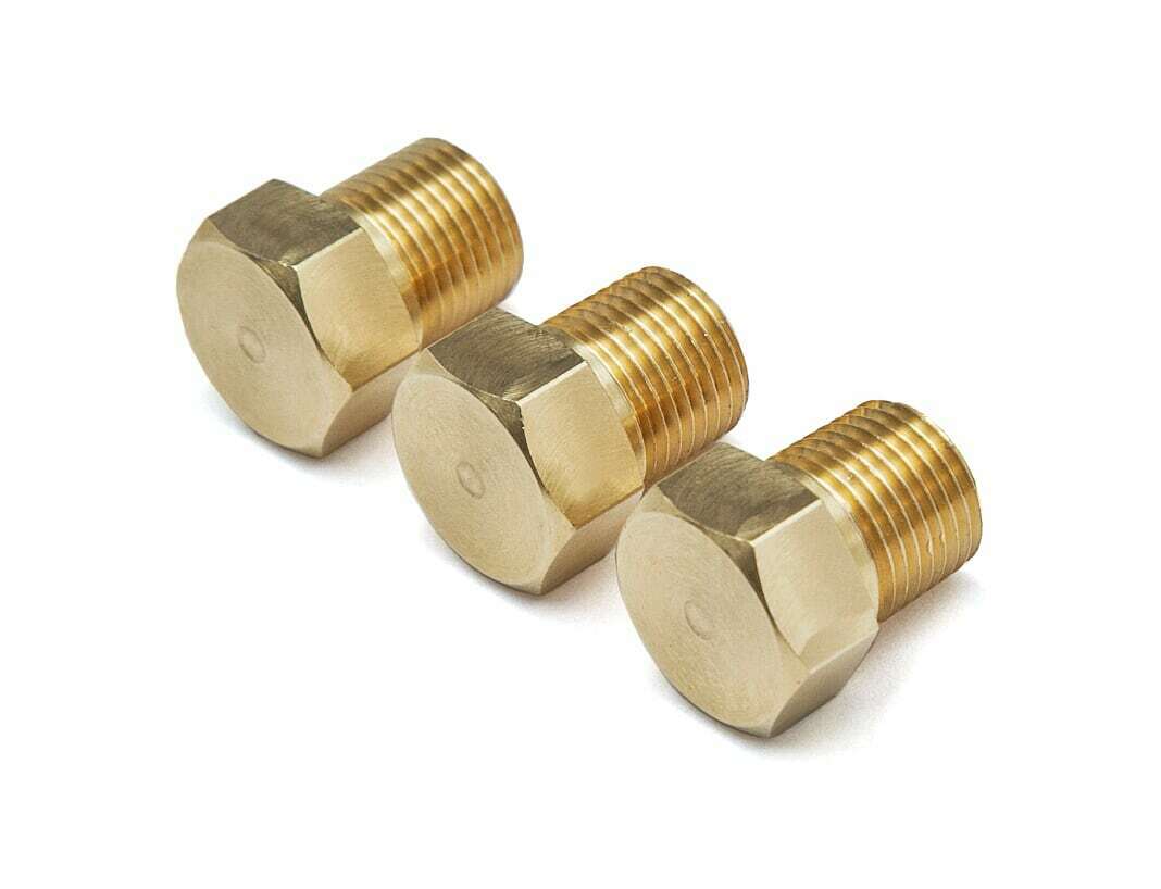 1/8 NPT Brass Hex SOCKET BLANKING PLUG - 3pcs